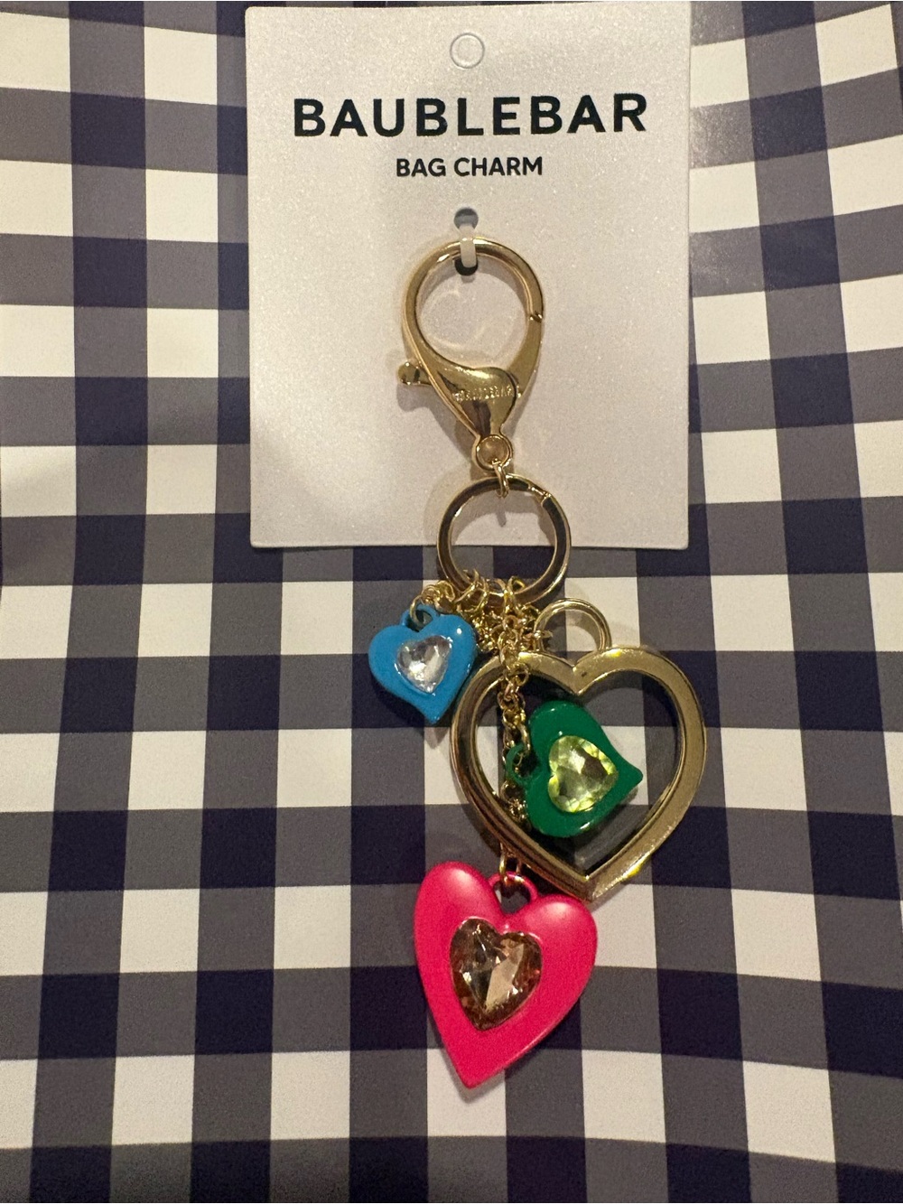 BaubleBar Heart Bag Charm Keychain - Picture 2 of 3